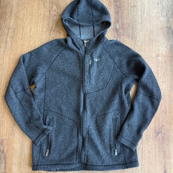 OR Outdoor Research Vashon Fleece Full Zip Hooded Jacket Mens Large